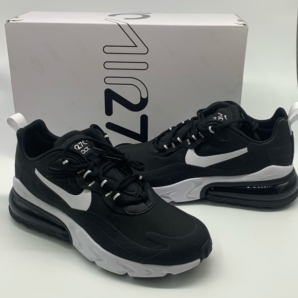Nike Air Max 270 React Womens Black White shoes - Picture 6 of 7